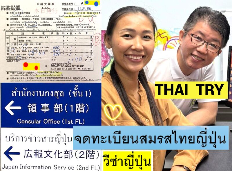 รับจดทะเบียนสมรสคนไทยคนญี่ปุ่น・การแต่งงานระหว่างไทยและญี่ปุ่น